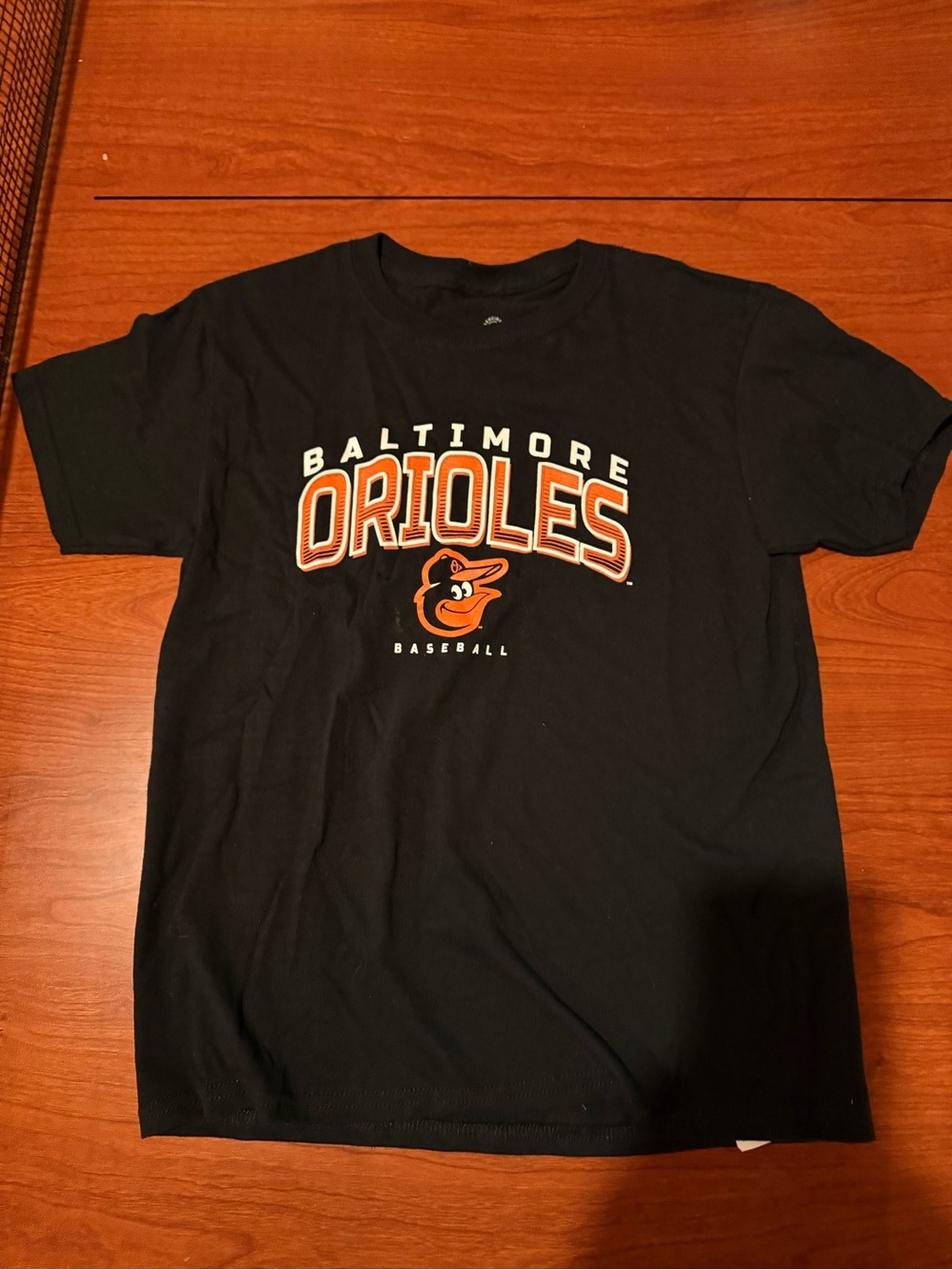 Stitches Black Baltimore Orioles Graphic Tee with Orange and White Logo